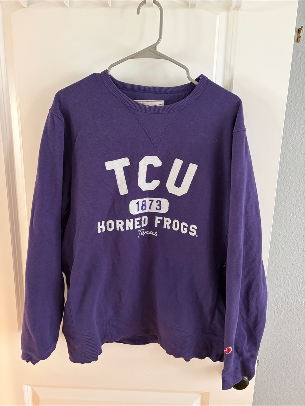 League Men’s Purple TCU Horned Frogs Pullover Sweatshirt
